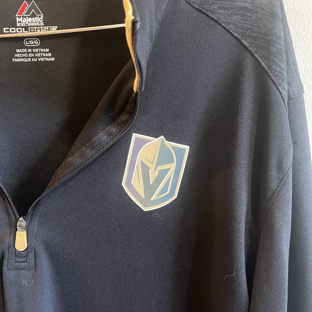 Vegas Golden Knights Majestic CoolBase 1/4 Zip NHL Hockey Jacket Size L - Picture 4 of 7